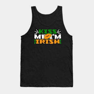 Kiss Me I'm Irish Tees for the Feast of Saint Patrick-Lá Fhéile Pádraig Tank Top